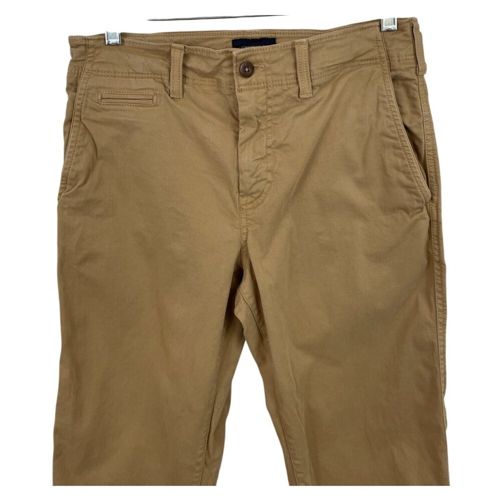 American Eagle Extreme Flex Original Straight Brown Chino Pants Mens Size 30x34 - Picture 3 of 9